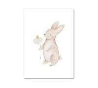 MINGYTN Casa Poster Decorativo Poster Con Stampe Artistiche Di Cartoni Animati, Volpi, Conigli, Api, Orsi, Ricci, Fiori, Quadri Su Tela, Quadri Da Parete, Decorazioni Per La Casa(F,21x30cm)