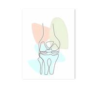 MINGYTN Casa Poster Decorativo Poster Di Graffiti Colorati Con Scheletro Umano, Scapola, Coccige, Bacino, Colonna Vertebrale, Gomito, Dipinto Su Tela, Senza Cornice, Decorazione Da Parete(F,30x40cm)