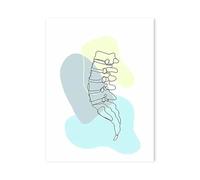 MINGYTN Casa Poster Decorativo Poster Di Graffiti Colorati Con Scheletro Umano, Scapola, Coccige, Bacino, Colonna Vertebrale, Gomito, Dipinto Su Tela, Senza Cornice, Decorazione Da Parete(I,20x30cm)