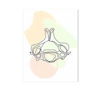MINGYTN Casa Poster Decorativo Poster Di Graffiti Colorati Con Scheletro Umano, Scapola, Coccige, Bacino, Colonna Vertebrale, Gomito, Dipinto Su Tela, Senza Cornice, Decorazione Da Parete(D,20x30cm)