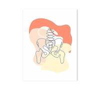 MINGYTN Casa Poster Decorativo Poster Di Graffiti Colorati Con Scheletro Umano, Scapola, Coccige, Bacino, Colonna Vertebrale, Gomito, Dipinto Su Tela, Senza Cornice, Decorazione Da Parete(C,40x60cm)