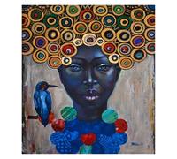 MINGYTN Casa Poster Decorativo Quadro Su Tela Con Figura Astratta, Ritratto Di Donne Africane, Poster E Stampe Senza Cornice, Decorazione Da Parete Per Soggiorno, Decorazione Per La Casa(B,50x70cm)