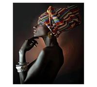 MINGYTN Casa Poster Decorativo Quadro Su Tela Con Figura Astratta, Ritratto Di Donne Africane, Poster E Stampe Senza Cornice, Decorazione Da Parete Per Soggiorno, Decorazione Per La Casa(K,20x30cm)