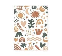 MINGYTN Casa Poster Decorativo Simpatici Poster Con Lettere Di Animali Stampe D'amore Foglie D'erba Sole Dipinti Su Tela Per La Decorazione Della Parete Della Cameretta Dei Bambini(C,40x60cm)