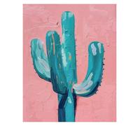 MINGYTN Casa Poster Decorativo Spiaggia Ragazza Francese Estate Cactus Palma Tartaruga Marina Conchiglie Poster Senza Cornice Stampa Tela Dipinto Arredamento Casa(E,40x60cm)