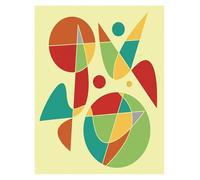 MINGYTN Casa Poster Decorativo Stampa Su Tela Con Poster Di Forme Geometriche, Colori, Tendenze Della Moda, Decorazioni Per La Casa, Ville(H,50x70cm)