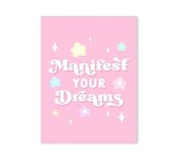 MINGYTN Casa Poster Decorativo Stampa Su Tela Moderna, Con Citazioni Motivazionali, Spirituali E D'amore, Motivo Rosa, Arcobaleno Astratto, Per La Decorazione Della Parete Della(C,20x30cm)