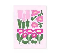 MINGYTN Casa Poster Decorativo Stampe Su Tela In Stile Dipinto Ad Olio Spesso, Con Fiori, Anatra, Bambini, Strada Di Campagna, Fiume, Decorazione Da Parete(F,40x50cm)