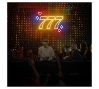 MINGYTN Insegna al Neon LED Insegna Al Neon Con Sette Numeri 7 Con Luminosità Regolabile, Adatta Per Decorazioni Murali Per Pub, Feste E Casa, 37cmx50cm(UN)