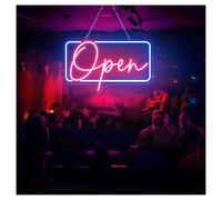 MINGYTN Insegna al Neon LED Luce Al Neon Aperta Adatta Per Decorazioni Murali Di Ristoranti, Bar, Negozi E Caffetterie Con Dimmer 23cmx40cm(C)