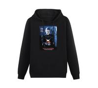 MINGYU VINIBABY Men's Hellraiser Funny Graphics Pinhead Clive Barker 80S Cult Horror Movie Film Long Sleeve Hooded Sweatshirt Hoodies with Drawstring Pockets Black 3XL