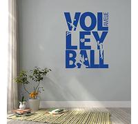MINGYUANS Adesivo da parete rimovibile nero a tema pallavolo, adatto per la stanza degli adolescenti e la sala giochi, crea un'atmosfera sportiva 57 x 47 cm