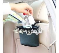 MINGZAIQIPEI Carino pizzo verde stile auto accessori interni quattro stagioni universale misura la maggior parte delle auto SUV (bidone della spazzatura)