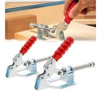 MINGZE 2pz 32mm Morsetto a levetta GH-302-F, 136 kg tenere capacità Tipo a tirante rapido toggle sgancio Saldatore a leva per serraggio trattenere la lamiera Push Pull Hand Tool ferro zincato