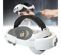 MINGZE Cinturino per Testa, Cinturino Retrattile Sostituzione Compatibile con Meta Q 3/Q 3S Accessori, Riduzione della Pressione e Comfort Migliorato (Bianco)