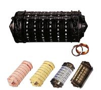 MINGZE Da Vinci Code, Mini Cryptex for Christmas Valentine's Day Most Interesting Regali di Compleanno romantici creativi Birthday Gifts for Boyfriend And Girlfriend Brain Teaser Lock(Nero)