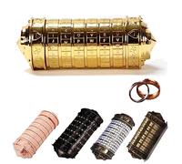 MINGZE Da Vinci Code, Mini Cryptex For Christmas Valentine's Day Most Interesting Regali di Compleanno romantici creativi Birthday Gifts For Boyfriend and Girlfriend Brain Teaser Lock（oro）