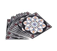 mingzhe 10 Adesivi per Piastrelle a Specchio in PVC Autoadesivi, 12x12 Cm, Adesivi Murali Decorativi Rimovibili con Acqua, con Design Fai da Te, per la Casa, Soggiorno, (#05)