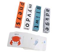 mingzhe Alphabet Stacking Blocks for Effective Learning | Materiale in legno di alta qualità, Giocattolo educativo motivante, Aumenta le capacità di parlare, Divertente gioco