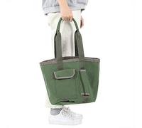 mingzhe Borsa per Attrezzi da Giardino Portatile, Secchio in Tela con 2 Tasche Laterali per Organizer da Giardinaggio All'aperto