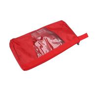 Mingzhe Borsa per Attrezzi Oxford Borsa da Trasporto in PVC Trasparente Antispruzzo con Manico Piccoli Attrezzi Forniture per Ufficio Cosmetici Articoli di Cancelleria (portautensili rossa,