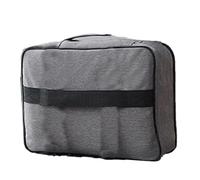 mingzhe Borsa Porta Certificati Multistrato in Tessuto Oxford con Chiusura a Codice di Sicurezza per Organizzare Documenti, Passaporti e File (Grigio)
