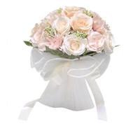 MINGZHE Bouquet da Sposa per la Sposa, Fiori di Rose Artificiali, Bouquet da Sposa per Damigella D'onore, Bouquet da Sposa, Decorazione per Feste in Casa(Champagne)