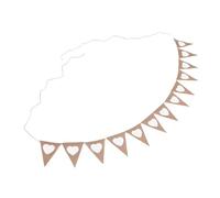 Mingzhe Burlap Bandiera Banner con Cuori, Rustic Decorazione Matrimonio | Design rustico, Ideale per feste in giardino, Resistente ma flessibile, Perfetto per l\'arredamento della casa, Decorazioni