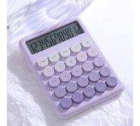 Mingzhe Calcolatrice con Grande Pulsante e Design Sfumato (Purple) | Robusta struttura in ABS, perfetta per la contabilità, accessorio per ufficio