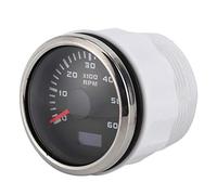 Mingzhe Contagiri LCD 52 Mm/2 Pollici 6000 Giri/min con Motore Passo-passo, Impermeabile IP67 per Macchine Edili per Motori Fuoribordo Automatici, Moto