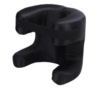 mingzhe Cuscino per Il Viso in Seta con Memory Foam e Design Ergonomico per Chi Dorme sulla Schiena Cuscino di Bellezza Che Riduce la Pressione sul Viso (Nera)
