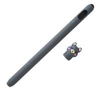 Mingzhe Custodia Morbida per Penna a Forma di Gatto in Silicone per Pencil di Prima Generazione - Protezione All-inclusive Dal Design Grigio Carino (#1)