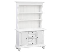 Mingzhe Dollhouse Cupboard 1/12 Scale Miniature Drawer Cabinet with (White)