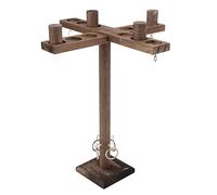 Mingzhe Gioco con Gancio e Anello per Quattro Giocatori, Ganci in Legno Fatti a Mano per un Divertimento Interattivo Frenetico Alle Feste, in Giardino o Campeggio, Ca.13x11,8x3,9 Pollici
