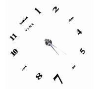mingzhe Kit Adesivi per Orologio da Parete Grande 3D Fai da Te Decalcomanie Autoadesive per Superfici a Specchio in Schiuma Eva Soggiorno, Camera Letto Dell'ufficio