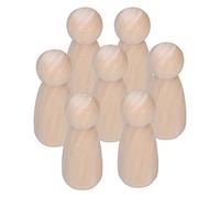 Mingzhe Kit Artigianale Incompiuto per Bambole con Pioli in Legno da 10 Pezzi Fai-da-te per la Pittura e attività Bambini e Divertimento in Famiglia (burattino femminile)