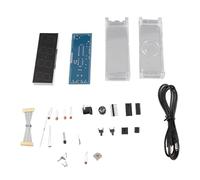 Mingzhe Kit LED Orologio Fai Da Te in Custodia Trasparente (Electronic | Compatto ed elegante, facile da installare, mostra ora, temperatura e data, funzione di controllo della luce