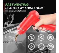 Mingzhe Kit Saldatore di Plastica Senza Fili Ricaricabile USB da 200 W con 400 Pezzi di Riscaldamento Rapido a Caldo per Riparazione Crepe Sul Paraurti Dell'auto Pistola Saldatura (Rossa)
