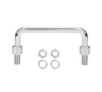 mingzhe Maniglie per Porte in Acciaio Inossidabile 304 Argento da 100 Mm, Parti Metalliche, Design Ergonomico Pieghevole, Stile Moderno e Semplice per Armadietti, Cassetta degli