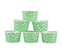 Mingzhe Mini Pirottini Rotondi per Torta, 100 Pezzi, per Cuocere Muffin Eleganti Durante le Feste in Casa, Uso Alimentare Rosa e Blu, Diametro 2,28 Pollici (Pois verdi)