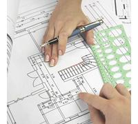 mingzhe Modelli di Disegni Geometrici 9 Pezzi Righelli da Disegno in Plastica con Righelli di Misurazione per Lo Studio e la Progettazione Edifici Ingegneria (Come Mostrato)