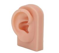 mingzhe Modello di Orecchio in Silicone, Morbido e Flessibile, Orecchio Destro, Riutilizzabile per Esercizi di Piercing All'orecchio e Pratica Visualizzazione degli Orecchini, (Pelle Scura)