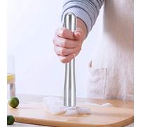 mingzhe Muddler per Cocktail con Asta per Tritare Il Ghiaccio in Acciaio Inossidabile da 7,3 Pollici con Impugnatura Ergonomica a Testa di Martello da Bar (Vita Spessa 22,5 cm Tutta in Acciaio)