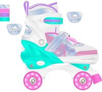 Mingzhe Pattini a Rotelle per Bambini con Ruote LED, 4 Taglie | Regolabile per ragazzi e ragazze, colori vivaci, design unico, divertimento all\'aria aperta