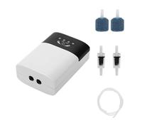 Mingzhe Pompa di Ossigeno Ossigenatore per Acquario Aeratore Ricaricabile USB per Acquario e Laghetto Bianco 3 L/min 1 unità (Tipo 2)