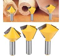 Mingzhe Set di Frese Professionali, Frese Versatili a Bocca di per Giunzioni con Colla Resistente, Adatte per Legno Duro e Truciolato, Gambo in 3 Pezzi da 1/2"