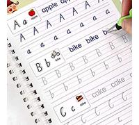 mingzhe Set di Quaderni di Esercizi con Scritte a Mano per Bambini, 4 | Materiale Cartaceo, Include il Tracciamento del Numero di Lettere con Immagini più Meno, Adatto per L'apprendimento Precoce
