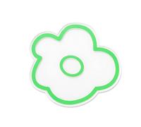 mingzhe Sottobicchiere in Acrilico per Fiori, Isolamento Termico, Trasparente, Antiscivolo, con Design Floreale, per la Protezione del Tavolo da del Ristorante Domestico (Verde)