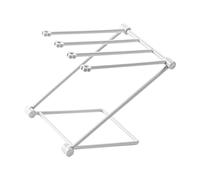 mingzhe Stendibiancheria da Appoggio Portasciugamani Pieghevole Durevole per o Bagno Plastica 4 Bracci 1 unità (Grigio chiaro)