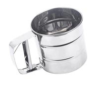 mingzhe Tazza per Setaccio per Farina con Manico, Setaccio Pressa Manuale a | Setaccio Fine da 24 Maglie, Corpo in Acciaio Inossidabile 410, Ruggine, Impugnatura Facile, Setacciatura a Pressione